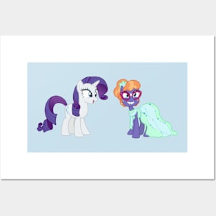 Rarity puts Frazzle Rock in a dress 2 Posters and Art